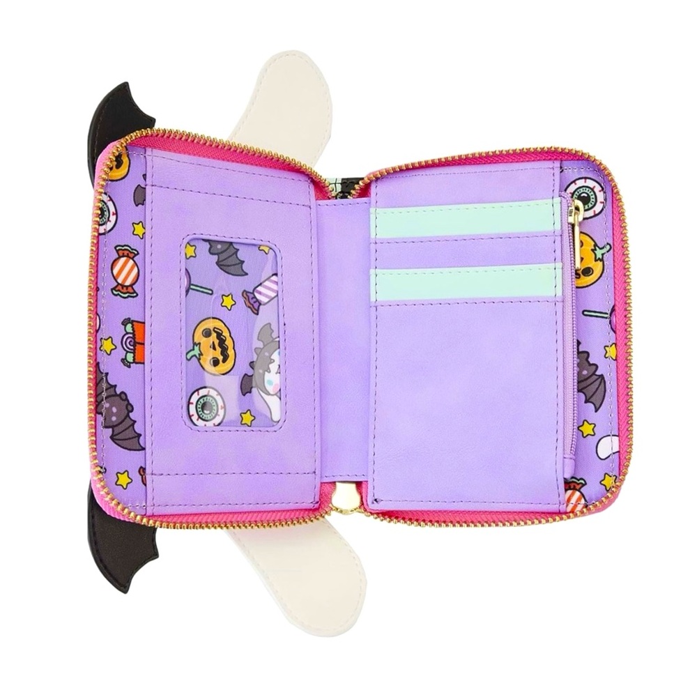 Sanrio Loungefly Cinnamoroll Spooky Cute Vampire Bat Halloween zip around wallet - Picture 2 of 6
